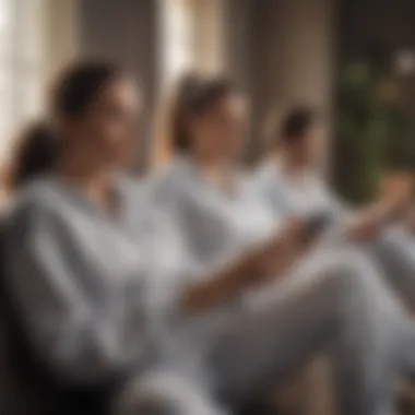 Group of friends relaxing casually in Adidas loungewear sets