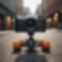 Compact camera capturing skateboard tricks