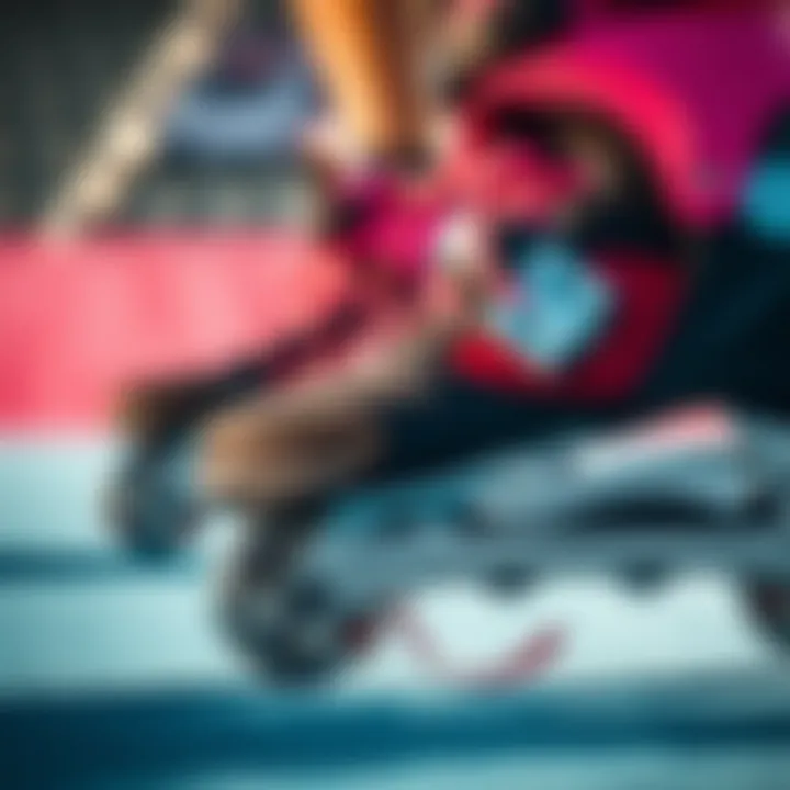 Close-up of high-quality materials used in skates