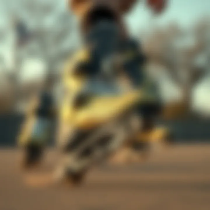 Aggressive Skates in Motion Dynamic view of aggressive skates in action