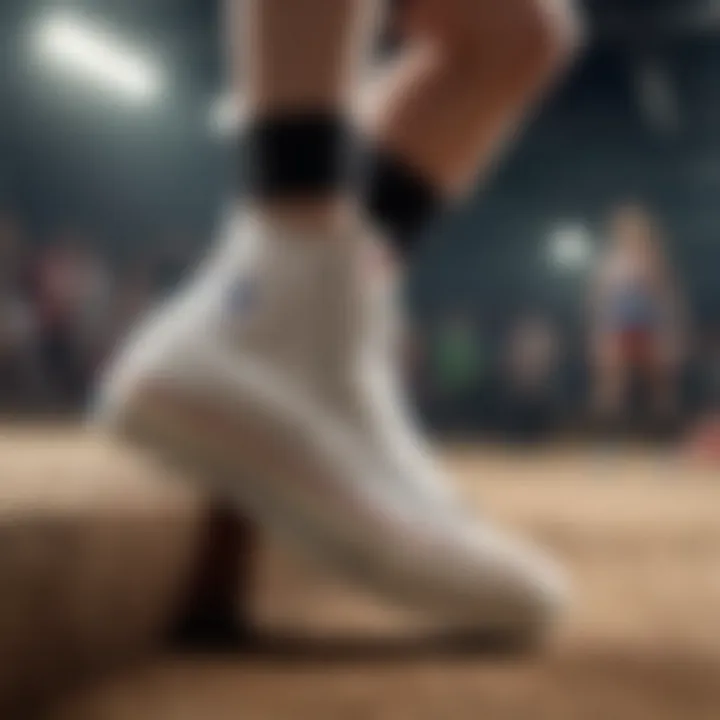 Extreme athlete wearing All Star Chuck Taylor Platform during an action-packed sports event.