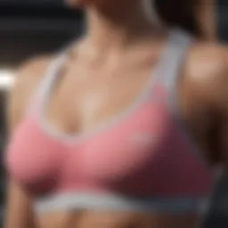 Illustration showing the anatomy of a Fila sports bra