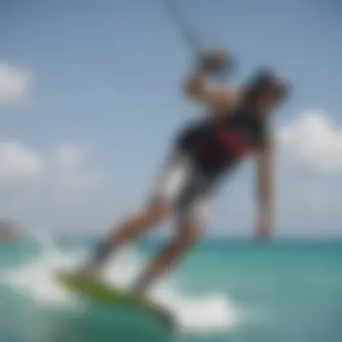 Kiteboarding enthusiasts participating in a local competition