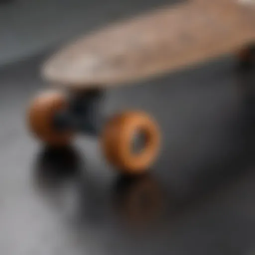 A close-up view of a Baker skateboard showcasing its intricate deck design and graphics.