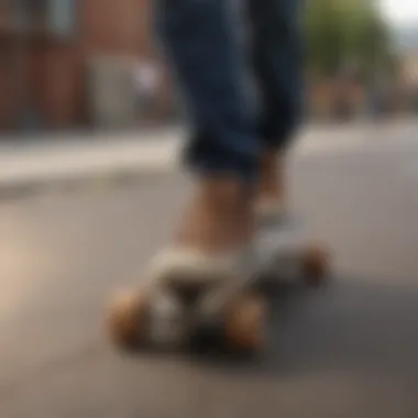 Baker Skateboard Performance in Urban Environments A Baker skateboard in an urban skatepark setting, highlighting its durability and performance.