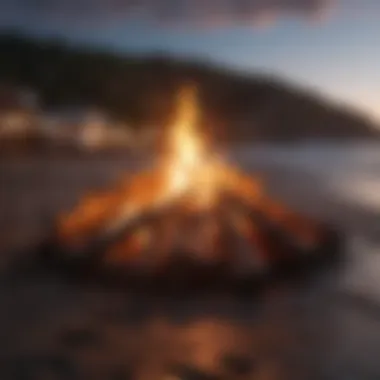 Beach Bonfire Gathering Beach Bonfire Gathering at El Salvador Surf Hostel