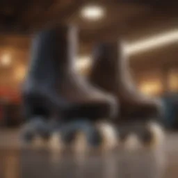A pair of stylish beginner adult skates showcasing comfort and support.