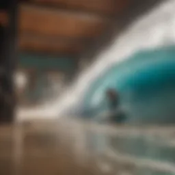 Vibrant interior showcasing Behr Paint's Frothy Surf in an extreme sports-themed setting