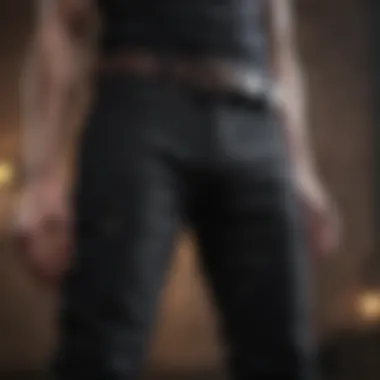 Belted Black Pants for Climbing