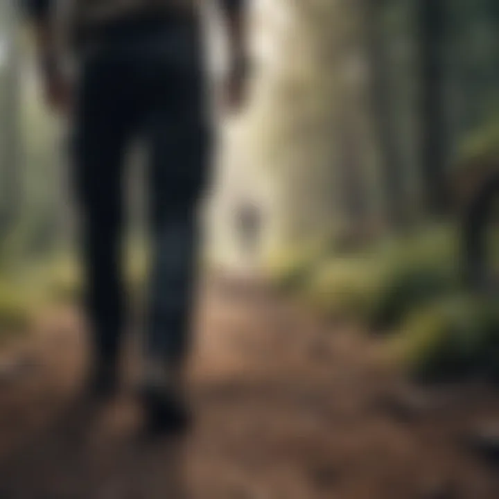 Belted Black Pants for Mountain Biking