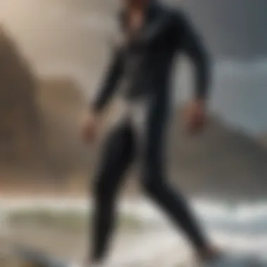 Belted Black Pants for Surfing