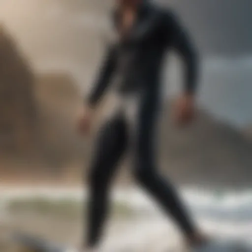 Belted Black Pants for Surfing