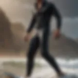 Dynamic Elegance: Surfing in Style Belted Black Pants for Surfing
