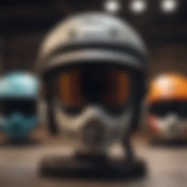 Various budget snowboarding helmets displayed together