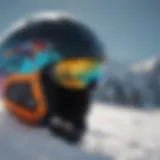 Stylish snowboarding helmet design showcasing vibrant colors