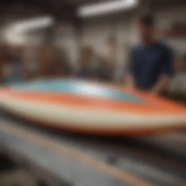 High-quality epoxy resin in a surfboard workshop
