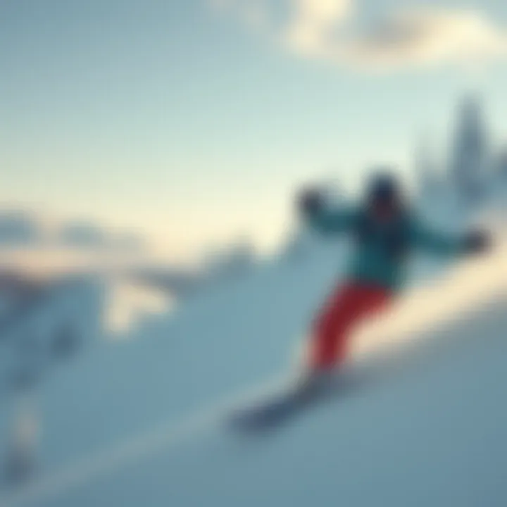 Comparison of different lens tints on a snowy slope