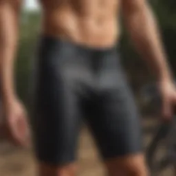 Innovative design of Billabong bike shorts showcasing material technology.