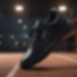 Sleek and Stylish Black Tennis Shoes in Action