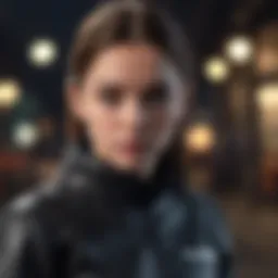 A stylish teen dressed in all-black attire exuding confidence and individuality.