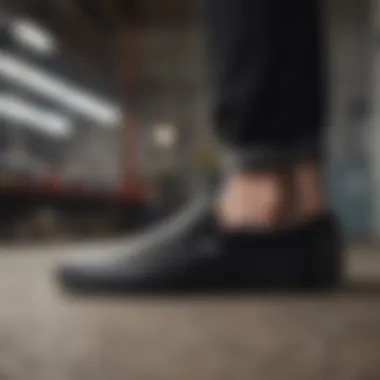 Black Vans Slip-Ons Side View Showing Durability