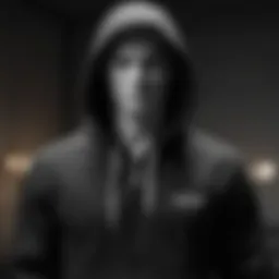 Stylish Black and White Hollister Hoodie on Mannequin
