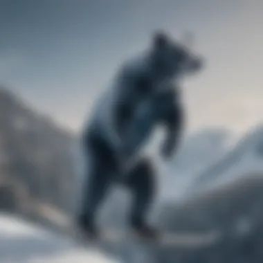 Ski jumper perfecting the blue bear posture mid-air