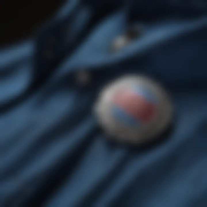 Luxurious Fabric Detail of the Blue Champion Shirt