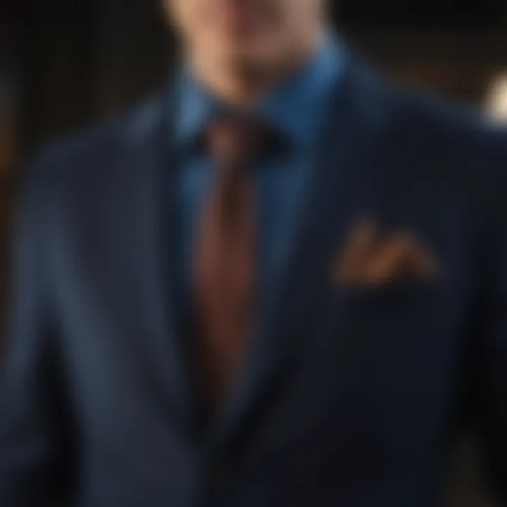 Blue corduroy shirt layered under a structured blazer