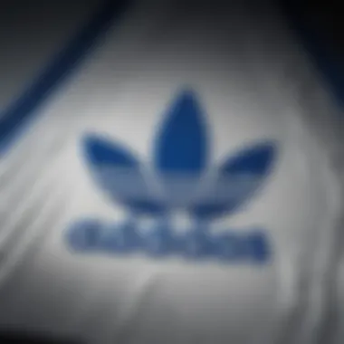 Blue and white Adidas logo with a modern twist