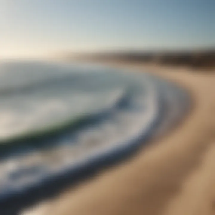 Panoramic view of Bolsa Chica coastline