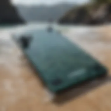 Serene Waters with Boogie Board Boogie board floating on crystal clear water