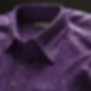 Abstract artistic representation of purple shirt patterns