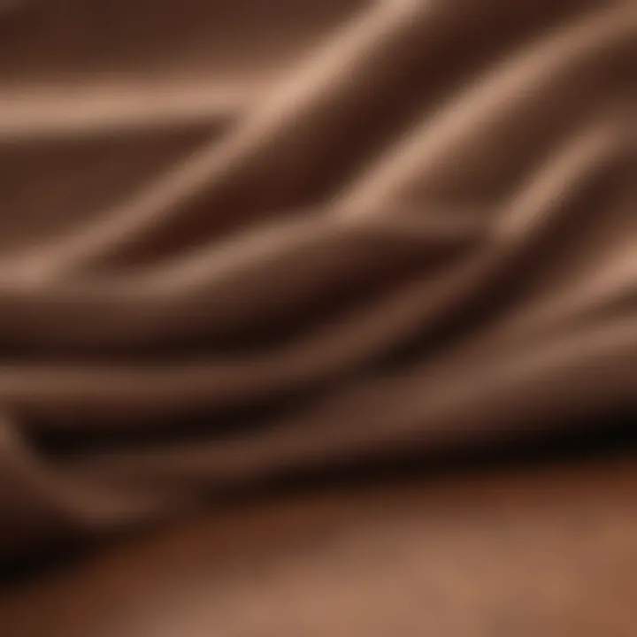 Brown T-Shirt Fabric Texture Close-Up