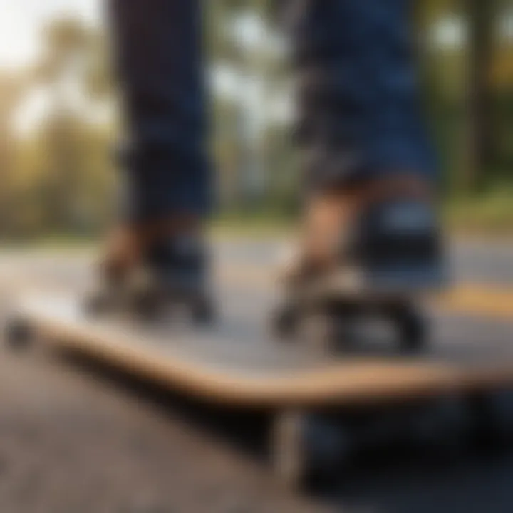 Safety gear displayed for longboard riding