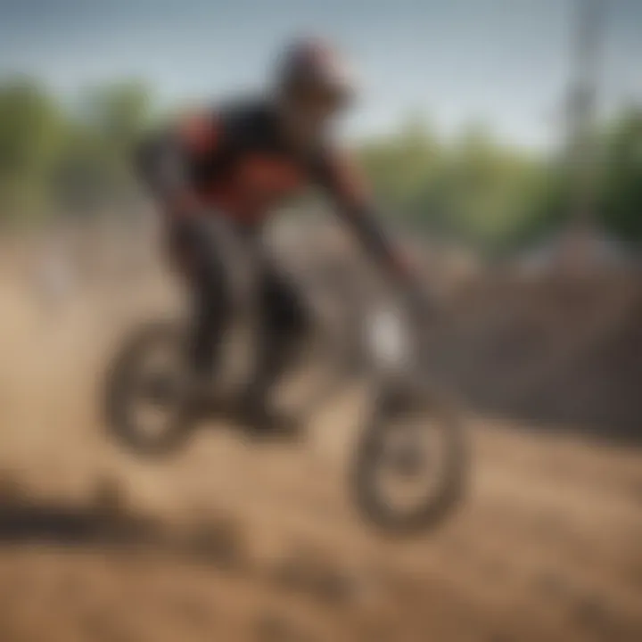 Bullseye BMX pedals in action during a BMX race