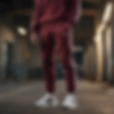 Versatile Adidas Burgundy Sweatpants for effortless fashion pairing