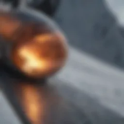 Detailed view of the Burton Instigator snowboard design showcasing its sleek lines and graphics