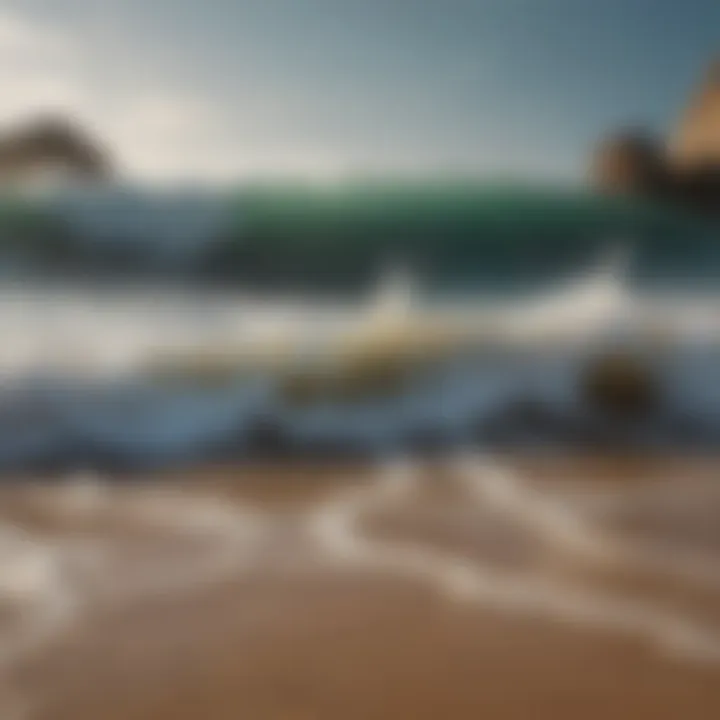 Ocean Waves Embracing Sandy Shoreline