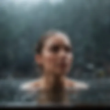 Pitter-Patter Serenade Rain Shower on Windowpane Creating Ripples