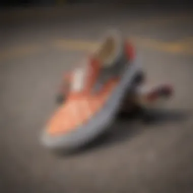 Colorful Checkerboard Vans on Vintage Skateboard