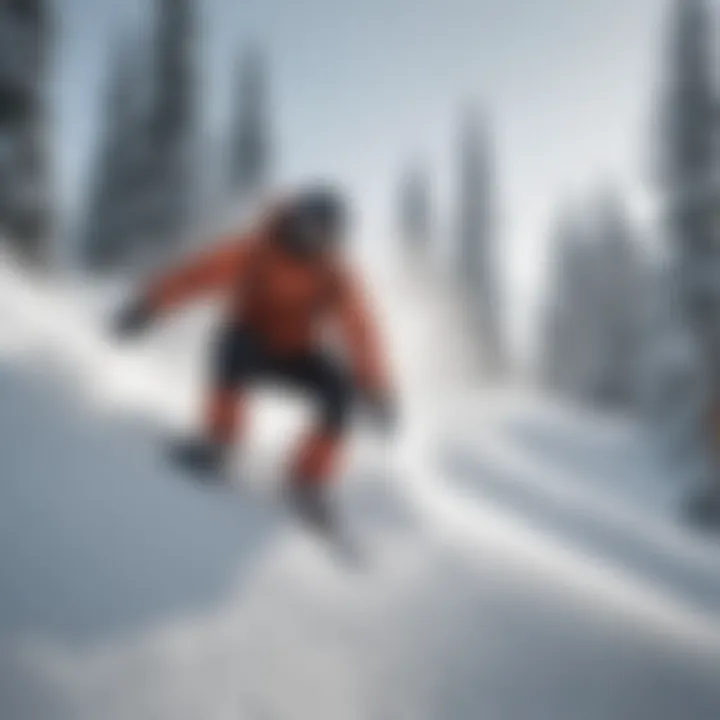 Snowboarder in action on a challenging slope in Vancouver