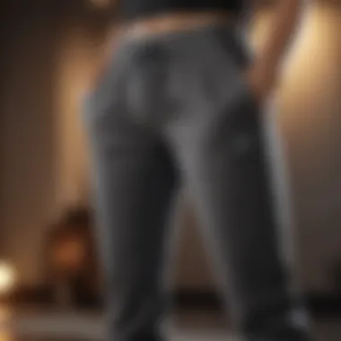 Charcoal XL Sweatpants Elegance Elegant charcoal XL sweatpants on marble surface
