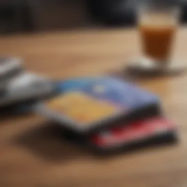 Assorted Chase Bank credit cards on a wooden table