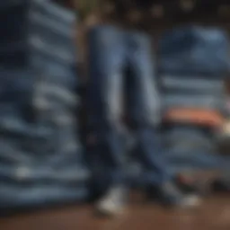 Chic denim stack