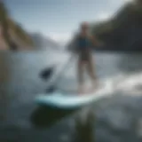A beginner exploring various types of paddle boards