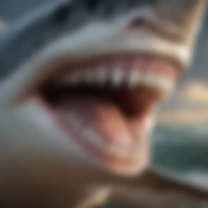 Close-up of Great White Shark's Razor-Sharp Teeth