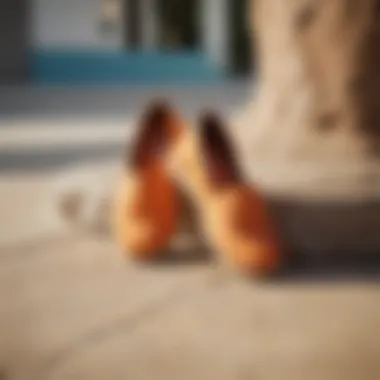 Colorful espadrilles on a vibrant summer background