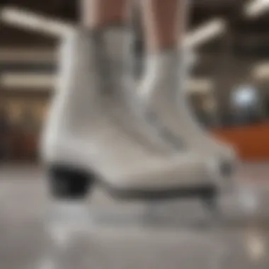 Comfortable figure skate boot close-up