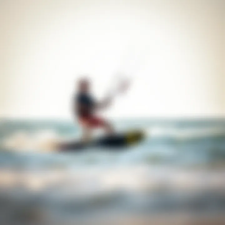 A serene beach scene ideal for kitesurfing training